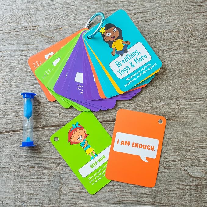 Open The Joy Mindful Minute Cards for Kids - Mindfulness Activities, Stress Relief, Emotional Regulation Tools, and Calming Strategies - Ages 5 and Up