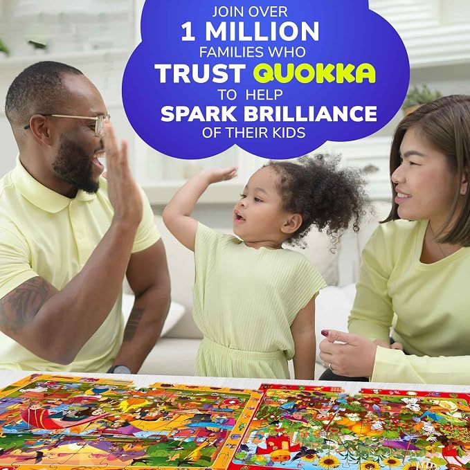 Puzzles for Kids Ages 6-8 - 4 x 60 Piece Jigsaw Kids Puzzles Ages 4-6 | Search & Find Kids Puzzles Ages 5-8 - Animals and Bugs - Educational Learning Gift for Toddlers 3 Year Olds