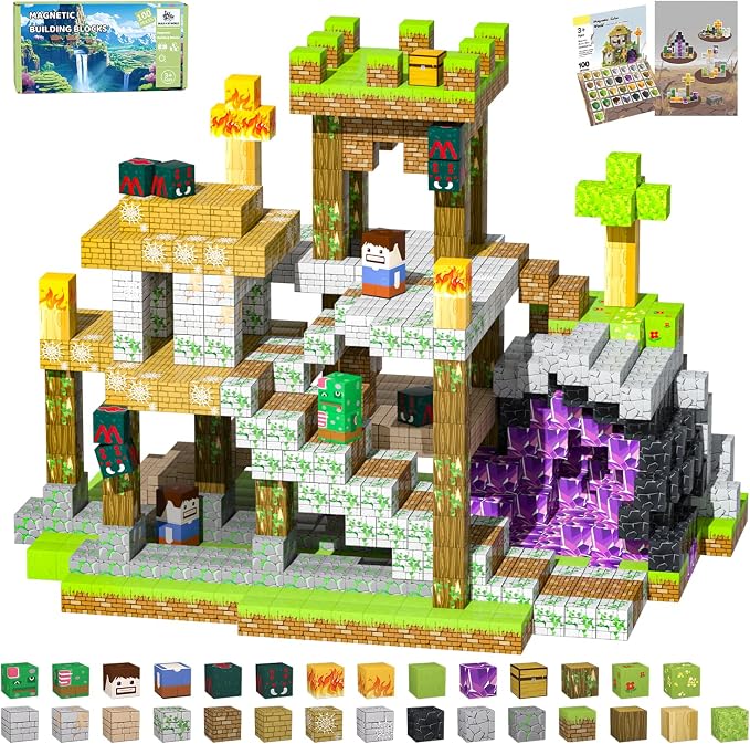 Magnetic Blocks, 100PCS Toys Building Cube Birthday Gifts for Kids | Magnetic Cubes, 0.8 inches Building Blocks, STEM Construction Toys Christmas Birthday Gifts for Kids Boys Girls