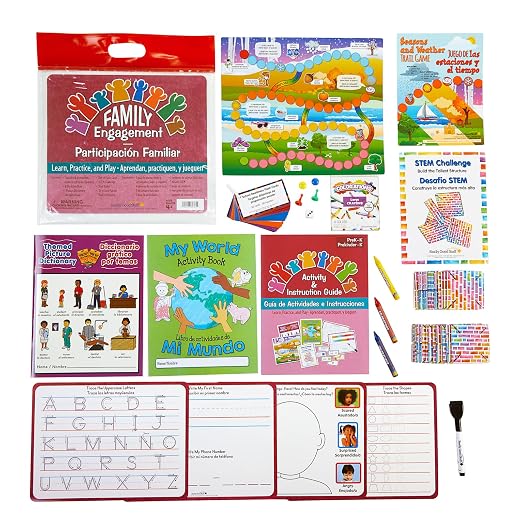 Really Good Stuff Family Engagement Dual Language Reading Kit | Learn, Practice & Play, Pre-K/K