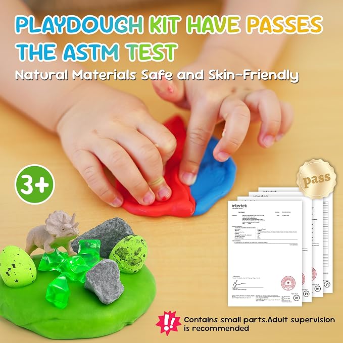 8-Pack Sensory Play Dough Jars, Reusable Play Kit for Kids, Non-Toxic | Preshcool Educational Creative Playdough,Back to School, Birthday Valentines,Party Favors,Goodie Bags,Boy Girl Home Classroom