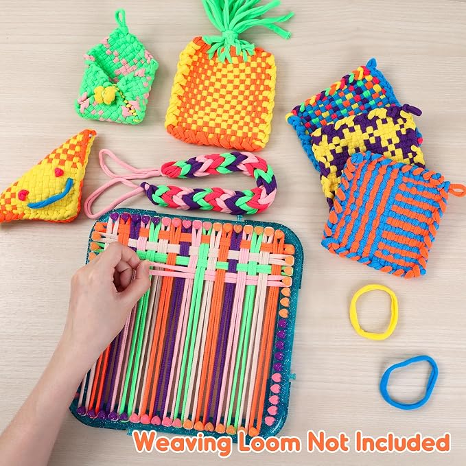 IQKidz 224 PCS Loom Loops Refill for Potholder Weaving Loom Kit Toys, Elastic DIY Arts and Crafts Loops Supplies for Kids Beginners, Perfect Birthday Gifts for 5 6 7 8-12 13 Year Old Girls (Pack of 3)