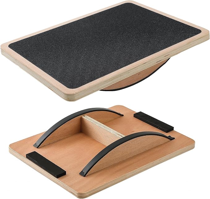 Juoe Balance Board Wobble Board,Balance Toys for Physical Therapy | Wooden Wobble Balance Board for Adults and Kids,Balance Training,Standing Desk Core Strength Balance Rocker Board