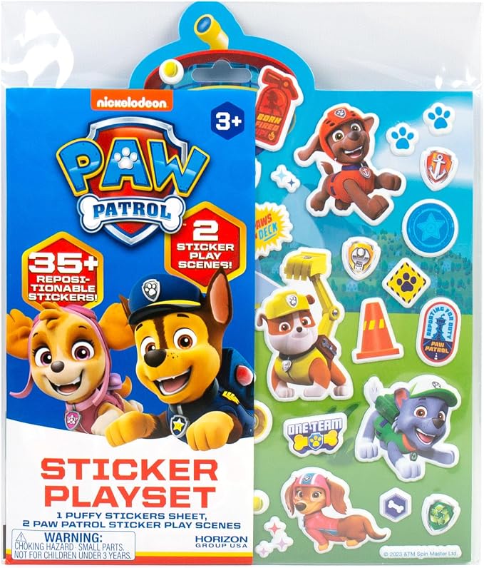Horizon Group USA Puffy Sticker Playset for Kids, Paw Patrol