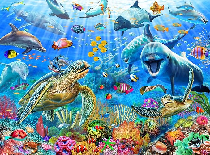Puzzles for Kids Ages 6-8 & 8-10, 200 Piece Ocean Adventure Jigsaw Puzzle | Educational Learning Toy Jigsaw Puzzles for Kids Ages 10-12, Great Birthday & Holiday Gift for Boys and Girls, Home Decor