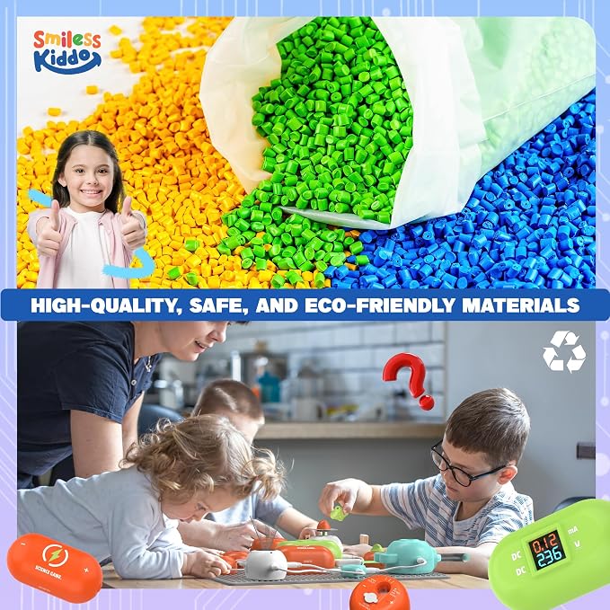 SMILESSKIDDO Science Kits Electronics STEM Kit 420+ Projects 35 Parts | Over 420 Experiments, 35 Circuit Parts, Hands-On STEM Learning, Educational Toy, Gift for Kids Ages 3-12