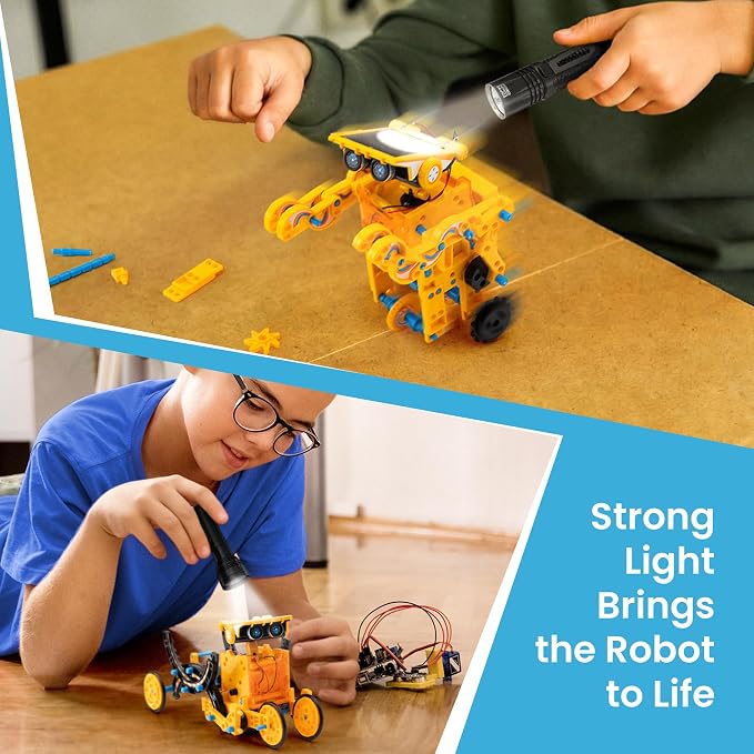 Sillbird Solar Robot Building Kit, 12-in-1 DIY STEM Gift for Boys Aged 8-13 | Powered by the Sun, Educational Robotics Set, Birthday Presents for Kids, Learn Through Solar Power Play, 190 Pieces