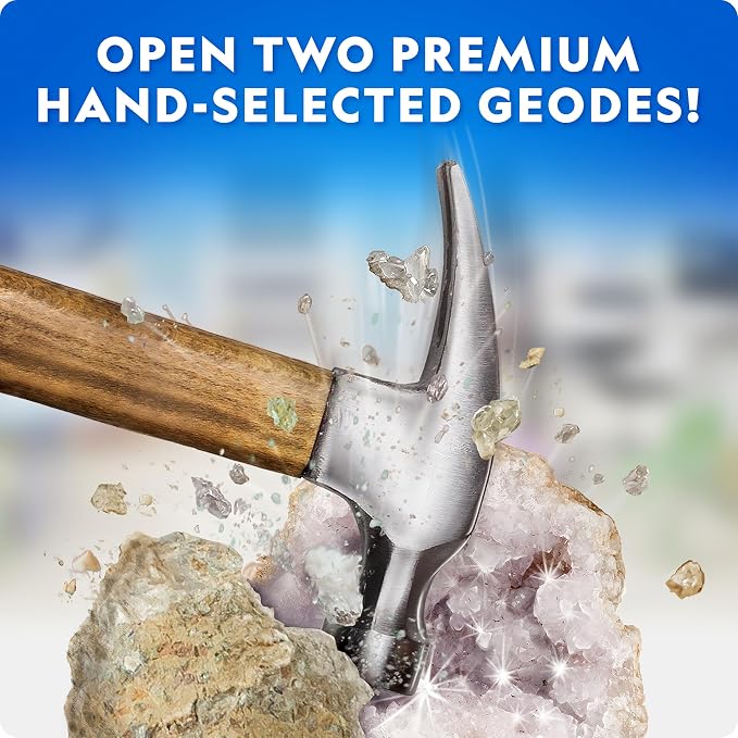 National Geographic Geology Kit with Crystals, Gem Dig, & Rock Collection | Rock Collection Box, Crystal Growing Activity, Gemstone Dig Kit, Real Specimens, Hands-On Earth Science, Birthday Gift