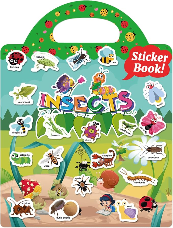 Benresive Reusable Sticker Book for Toddlers, Travel Stickers for Kids | Toddler Travel Activities Toys, Birthday Gifts for Boys & Girls, Airplane Travel & Road Trip Essentials Kids