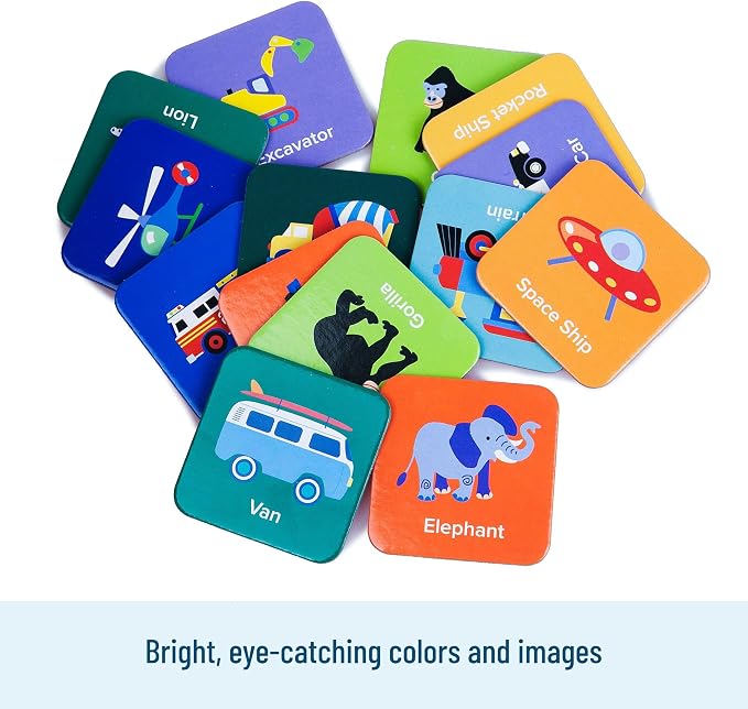 Wildkin Memory Matching Game – 36 Educational Pairs for Toddlers & Preschool - Boy