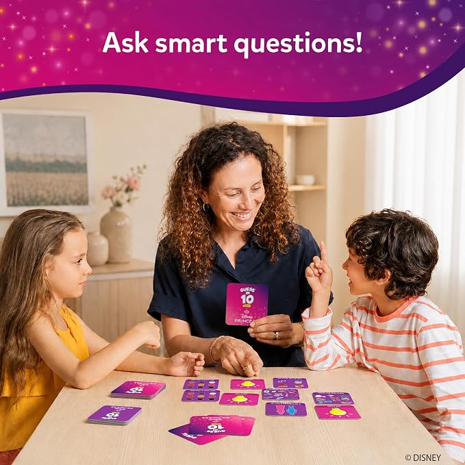 Skillmatics Guess in 10 Card Game Disney Princess – Gift for Preschool Kids | Family Trivia Game, Educational Travel Toy, Board Game, Cinderella, Ariel, Screen-Free Fun, Girls & Boys Ages 3, 4, 5, 6