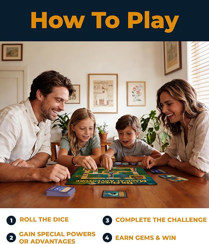 Dr. Quest's Magical Adventure–Educational Board Game for Kids Ages 6-9 – Spelling & Grammar Learning Game for Early Elementary | 180 Questions | Screen-Free Homeschool & Family Game | 2-6 Players