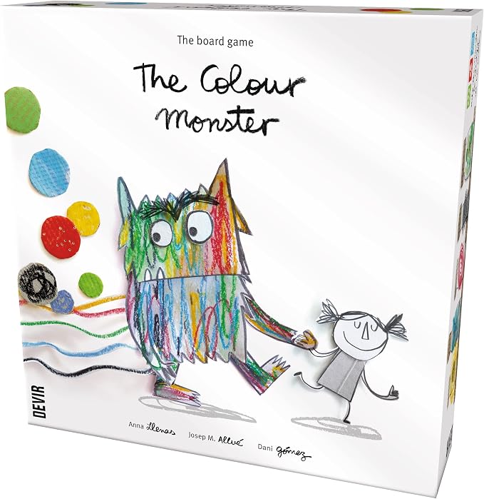 Devir - The Color Monster Board Game, Cooperative Kids Game About Emotions & Memory, Educational Family Game for Kids, Ages 3+, 2–5 Players, Playtime 25, (English Version)