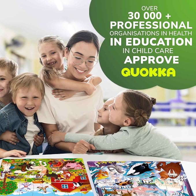 48 Piece Puzzles for Kids Ages 4-6 - 4 Jigsaw Kids Puzzles Ages 3-5 | Farm Animals Learning Puzzles for Preschool Kids Ages 4-8 - Educational Children Toy for Boys and Girls