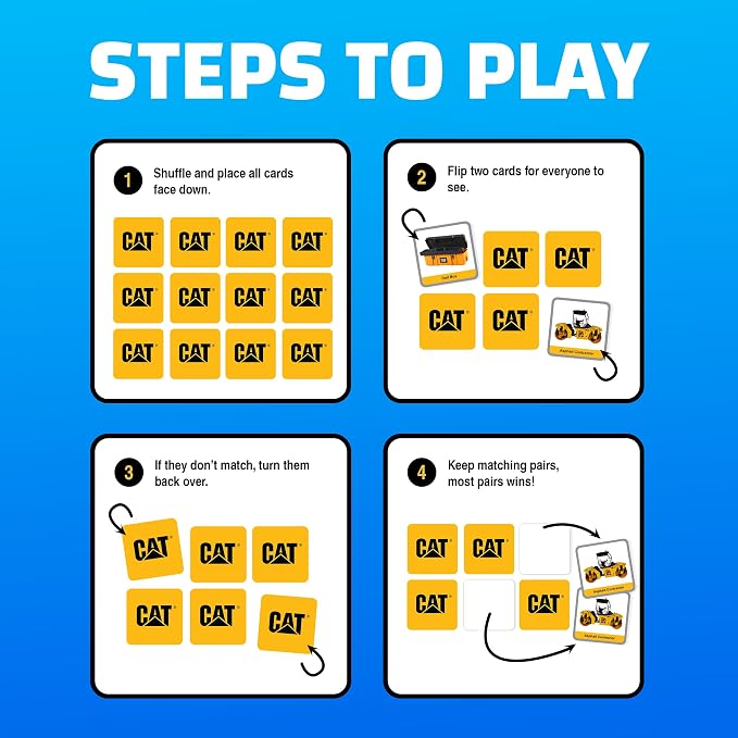 MasterPieces Officially Licensed CAT Picture Matching Card Game for Kids and Families
