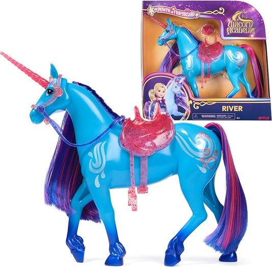 Unicorn Academy 11-inch River Figure, Dolls & Unicorn Toys, Ages 4+ | Power of Friendship, Poseable Head, Brushable Mane & Tail, Recreate Show Moments, Storytelling Play, Birthday Gifts for Girls