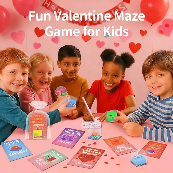 28 Pack Mini 3D Maze Puzzle Cubes, Brain Teaser Fidget Toys Kids Party Favors, Non Candy Goodie Bag Stuffers for Boys Girls 3-5 4-8-12, Classroom Prizes, Pinata Fillers, Return Gifts for Birthday