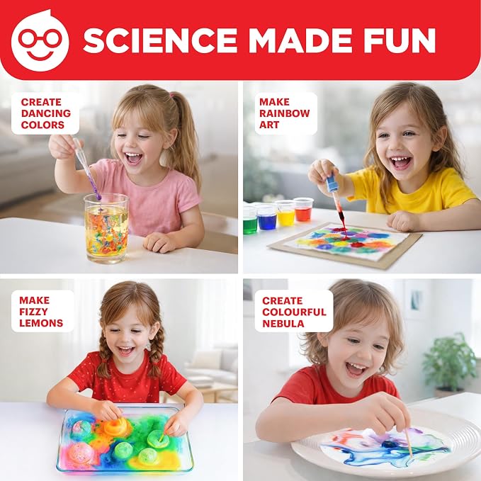 Doctor Jupiter Girls' Color Science Experiments Kit for Kids Ages 4+ | Birthday Gift Ideas for Girls Ages 4,5,6,7,8, 10 STEM Experiments, Preschool Learning Toy