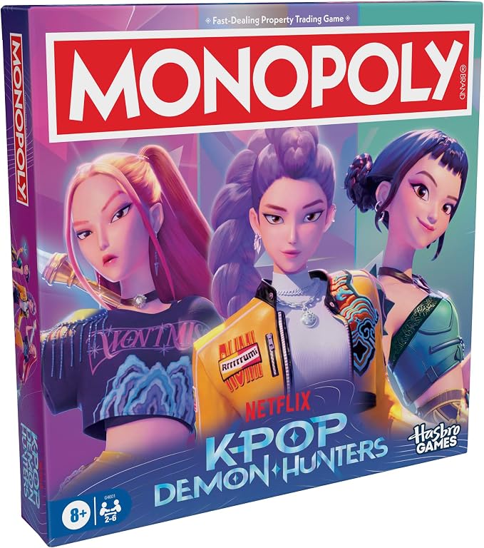 Monopoly: Kpop Demon Hunters Edition Board Game | Family Games for Kids, Teens, and Adults | Fun Gifts for Kids | 2 to 6 Players | Ages 8+