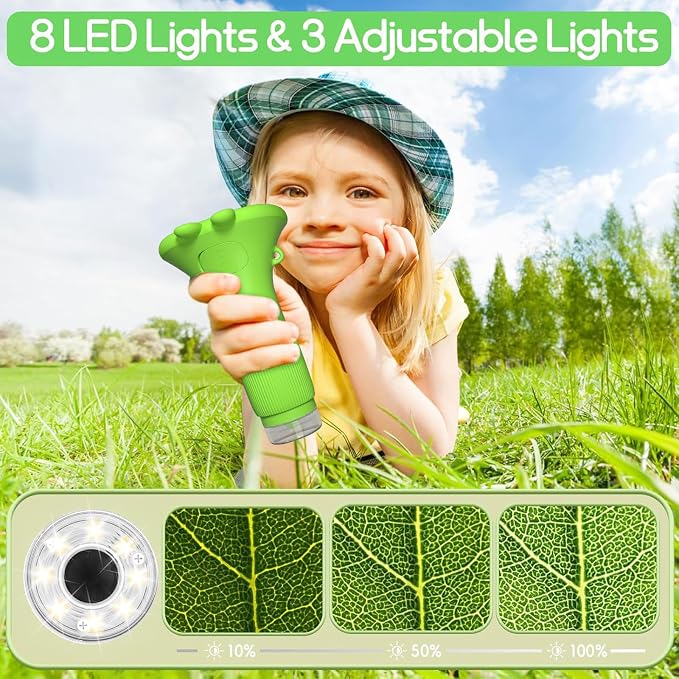 WINWEND Kids Microscope Pocket Microscope -1000X Portable Microscope for Kid | Photo and Video Mini Microscopes | 2'' Digital Little Scientist Microscopes for 3-10 Age Years Old Boys Girls Toys Gifts