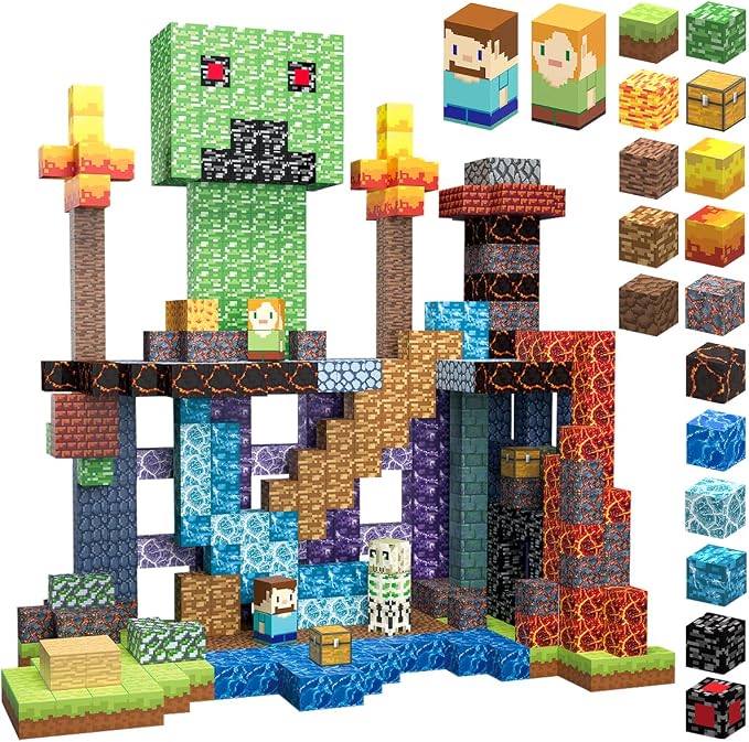 Magnetic Blocks for Kids 3+, Magnetic Building Blocks Cubes Tiles 160PCS | 1 inch magnet cubes STEM construction toys, educational creativity & screen-free, birthday gift for boys girls age 4 5 6 8