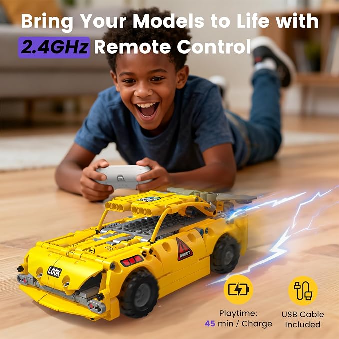 5-in-1 STEM Robot Building Kit, APP & Remote Control Robotics Kit | Build & Rebuild 5 Models with One Kit, Control with App or Remote, STEM Engineering Play, Birthday Gift for Kids Ages 8+