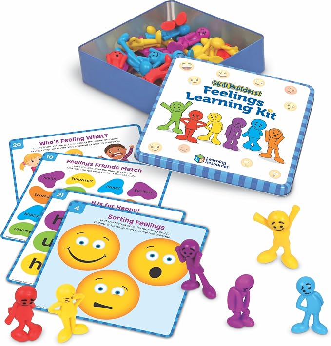 Learning Resources Skill Builders Feelings Learning Kit | SEL Activities, Social Skills Activities For Kids, Talking Flash Cards For Toddlers, Toddler Toy