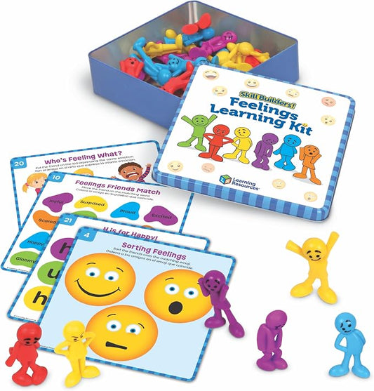 Learning Resources Skill Builders Feelings Learning Kit | SEL Activities, Social Skills Activities For Kids, Talking Flash Cards For Toddlers, Toddler Toy