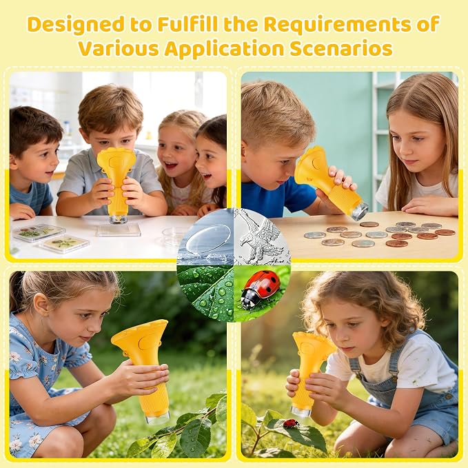 Kids Microscope - Ashfly 1000X Portable Microscope for Kids, Photo & Video Miniscope Pocket Microscope Gifts, 2'' Digital Screen 2026 for Boys Girls Age 3-12