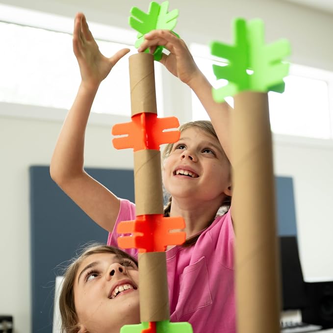YOX Megabuilder, Creative Educational Building & Construction STEM Toy Set for Kids, Learning Toys for Children Ages 4-10, Boys & Girls Fun Gift, Classroom Supplies, 152 Parts, Storage Bin Included