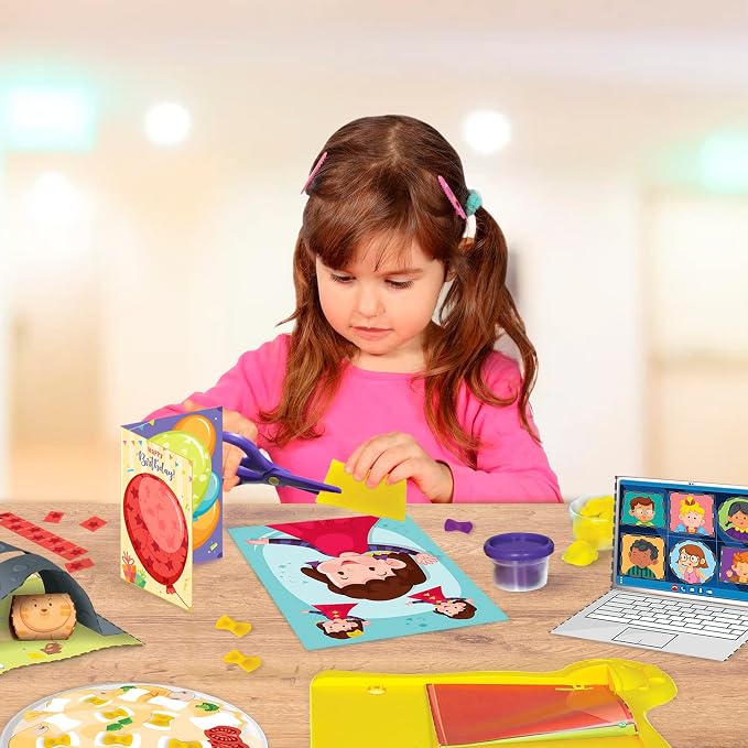 Imagimake My First Craft Kit, 25 Mess-Free Activities for Toddlers | Scissor Skills, Beginner's Folding Board, Hands-On Paper Crafts, Birthday Gift for Boys & Girls Ages 3,4,5,6 Years Old