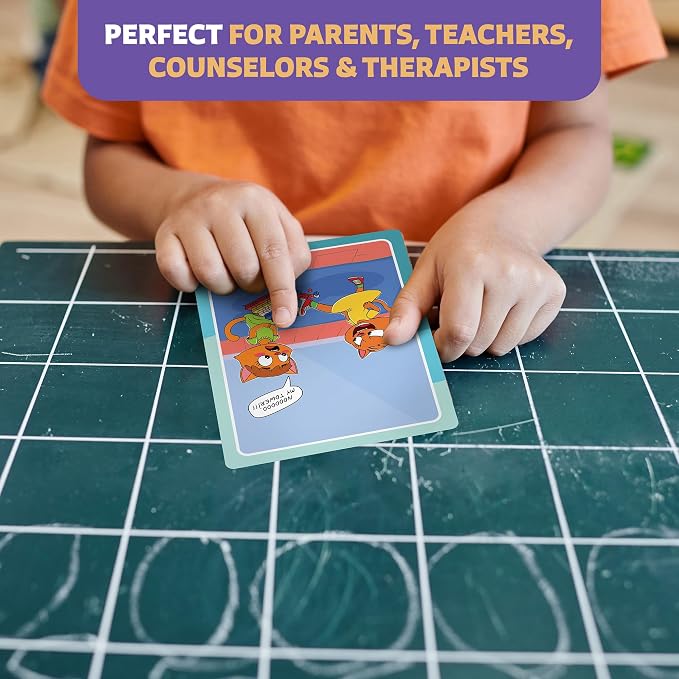 Who What Why Feelings Conversation Cards for Kids, Social SEL Game, Ages 4+ | Emotional regulation, social skills, therapy flash cards, communication, feelings recognition, classroom, counseling and home