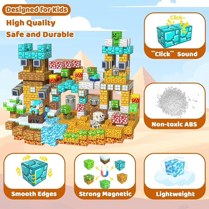 Magnetic Blocks, 100PCS Toys Building Cube Birthday Gifts for Kids | Magnetic Cubes, 0.8 inches Building Blocks, STEM Construction Toys Christmas Birthday Gifts for Kids Boys Girls
