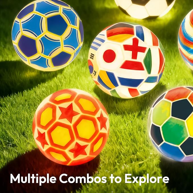 Klever Kits DIY 3D Soccer Night Light, Paint Your Own Soccer Lamp Kit Arts and Crafts Kit, School Activities, Birthday Gifts for Kids Girls Boys Aged 6 7 8 9 10