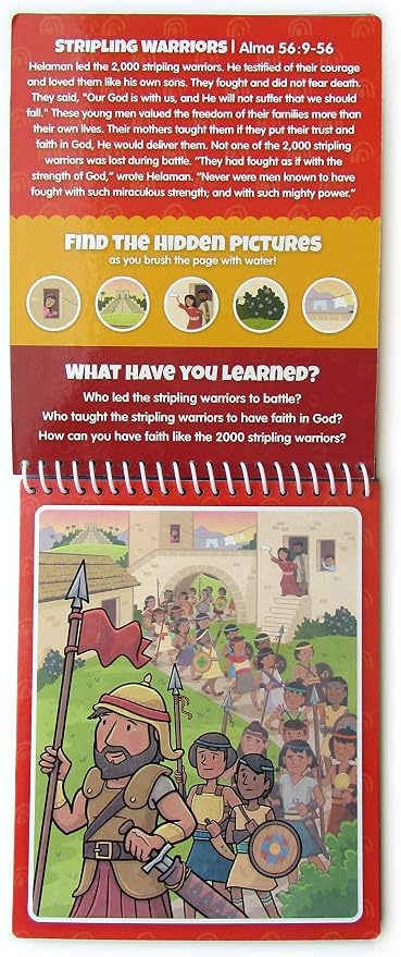 Water Reveal Coloring Scripture Book for Kids Ages 3+. Book of Mormon Stories: Preschool, Elementary, Primary, Christian, Religion