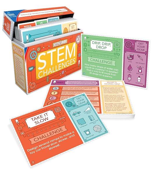 Carson Dellosa STEM Challenges, Hands-On, Science Kits | Earth and Space Science Kits for Kids Ages 7-10, Educational Games and Experiments for 2nd Grade and Up