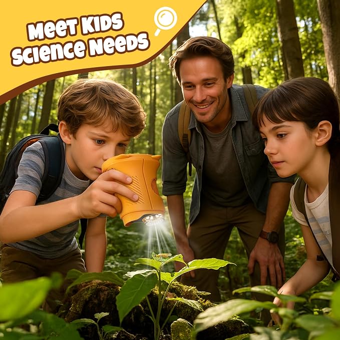 Handheld Digital Mini Microscope for Kids: 1000X 4K 2.4" Microscopes Toys | Portable Pocket STEM Electronic Learning Educational Science Kit 8-12 Birthday Gift 4 5 6 7 Year Old Boy Girl
