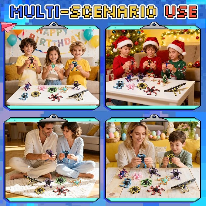 36PCS Transformable Fidget Spinners,Fidget Party Favors,Sensory Bulk Robot Fidget Stress Relief Toys for Kids Boys Girls 8-12,Fingertip Gyros Sensory Toys for ADHD