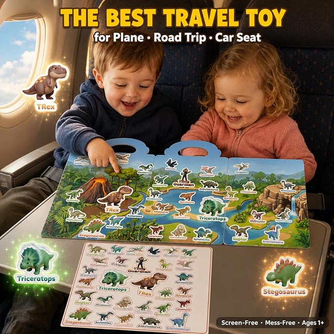 Large Reusable Jelly Sticker Books for Boys 4-8, Kids 3-6, 3 Sets | 3D Puffy Stickers | Sticker Activity Toy | Quiet Travel Toys | Screen-Free Play | Boys Gift Ages 3-8