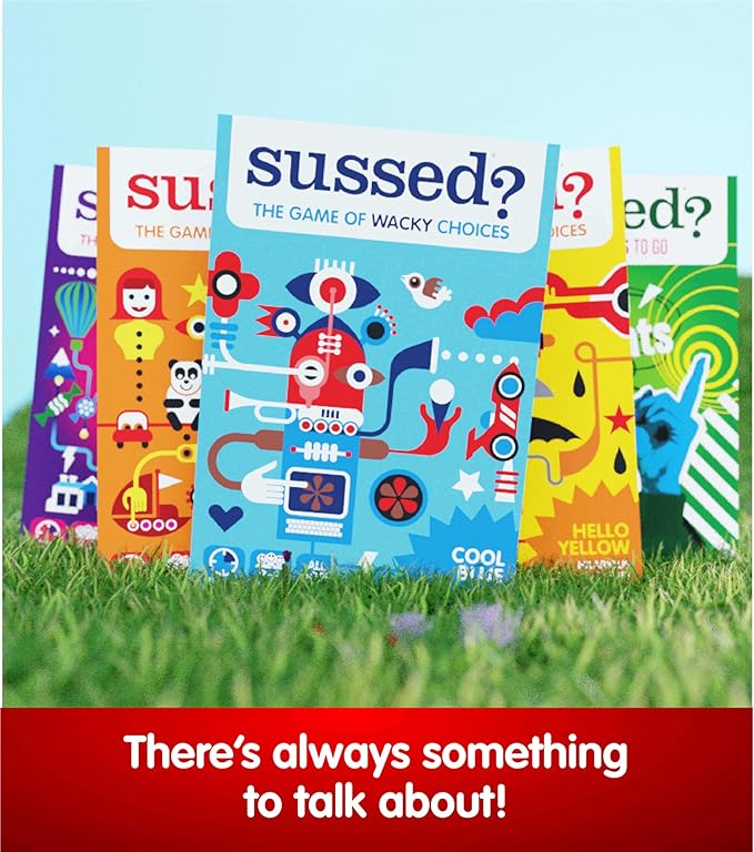 SUSSED The Wacky ‘What Would You Do’ Social Card Game - Simple Fun for Kids, Teens and Adults - Easy Family Travel Game for Road Trips - Ages 7 and Up - Orange Deck