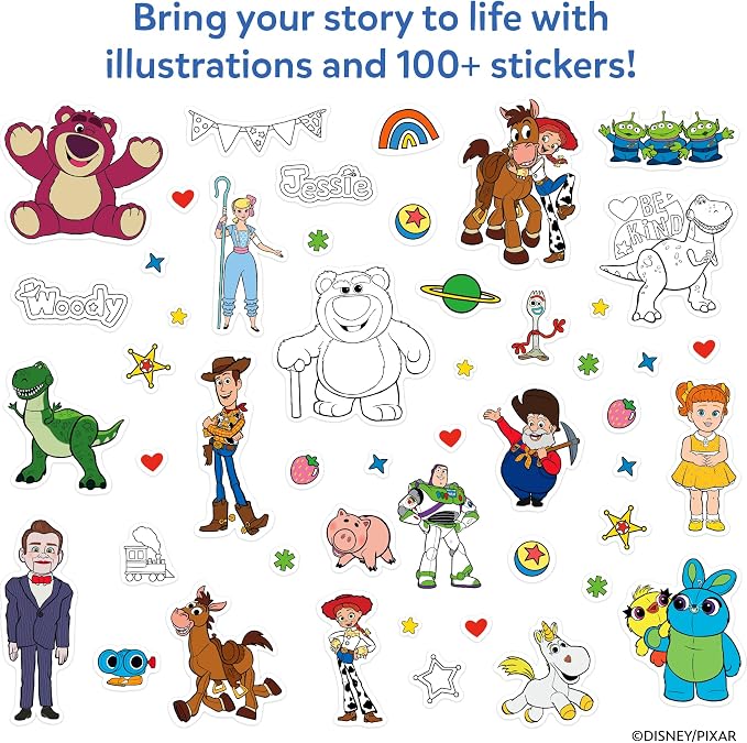 Skillmatics Story Art Kit – Disney•Pixar Toy Story, Storytelling Craft Kit | DIY Craft Kit with 100+ Stickers, Markers & Story Pad, Scrapbooking & Writing Activity, Gift for Kids Ages 5, 6, 7, 8, 9, 10