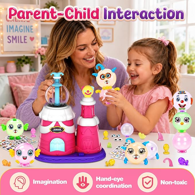 Innofans DIY Balloon Craft Kit with Sticker Decorated Balloons Toy for Kids, Craft Kit for Kids 4-8, Arts & Crafts Girls Toys, DIY Creative Activity, Christmas Birthday Gifts for Girls Boys Ages 3+