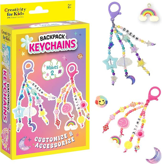 Creativity for Kids Backpack Keychains Mini Kit, Make 2 (Ages 6+)