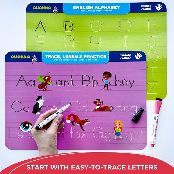 Busy Book Handwriting Practice for Kids - ABC Letter Tracing Toddlers 3-5 | 30 Tasks - Learn to Write ABC - Pre K Homeschool Preschool Learning Activities
