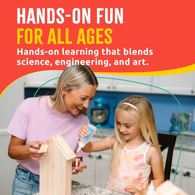 Premium Bug Hotel Kit for Kids, Easy Wood Bug House Kits | Bug House for Kids with Tools, Paints & Glue, Insect Hotel Kit, Fun Wood Building Kits, Birthday Gifts for Girls and Boys