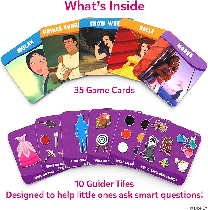 Skillmatics Guess in 10 Card Game Disney Princess – Gift for Preschool Kids | Family Trivia Game, Educational Travel Toy, Board Game, Cinderella, Ariel, Screen-Free Fun, Girls & Boys Ages 3, 4, 5, 6