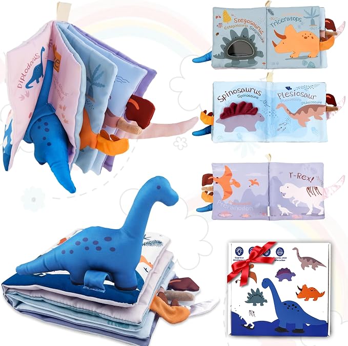 Richgv Baby Books 0-6 Months,Early Development Toy,Baby Boy Gifts Baby Toys | Touch Feel Crinkle Book 0-3-6-12 Months, Baby Shower Gifts, Newborn Infant Tummy Time Toy, Baby Stocking Stuffers, Xmas Gifts