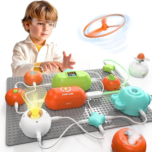 SMILESSKIDDO Science Kits Electronics STEM Kit 420+ Projects 35 Parts | Over 420 Experiments, 35 Circuit Parts, Hands-On STEM Learning, Educational Toy, Gift for Kids Ages 3-12