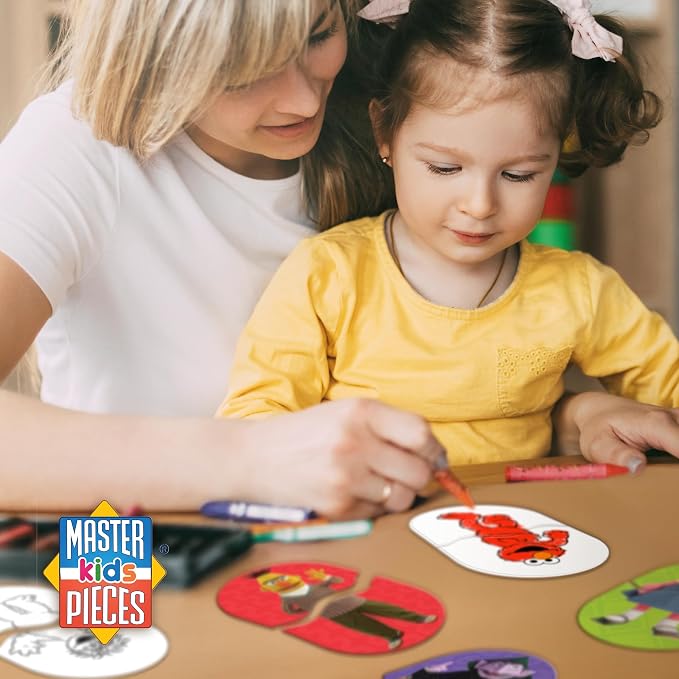 MasterPieces Kids Games - Sesame Street Heads & Toes Matching Game - Fun and Educational - Laugh and Learn | Fun and Educational, Laugh and Learn