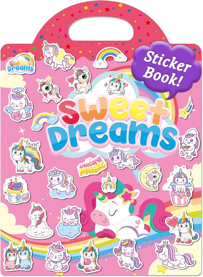 Benresive Reusable Sticker Book for Toddlers, Stickers for Kids, Travel Toy | Toddler Toys, Boys Girls Birthday Gifts, Airplane & Road Trip Essentials Kids, No Mess Waterproof Toddler Crafts Activities